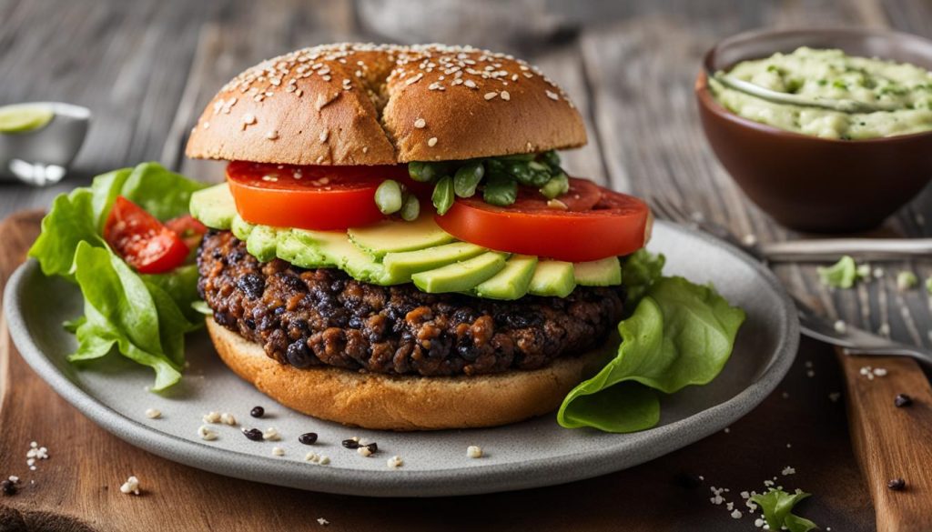 vegan black bean burger